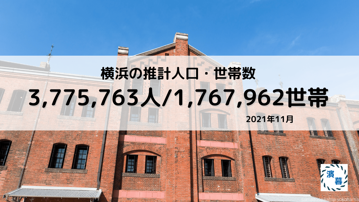 横浜の推計人口・世帯数 ：2021年11月