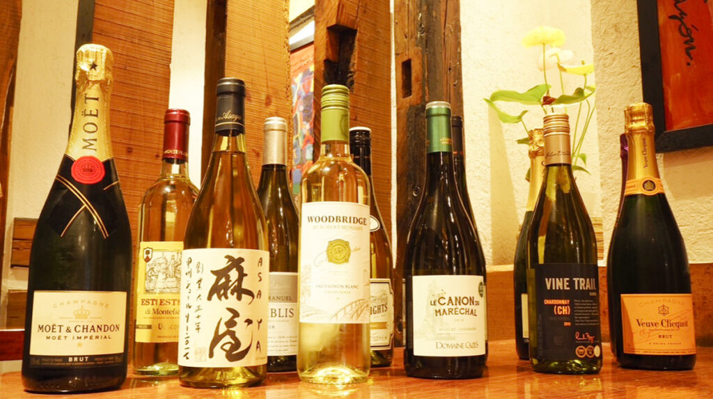 常時20種！種類豊富なワイン！