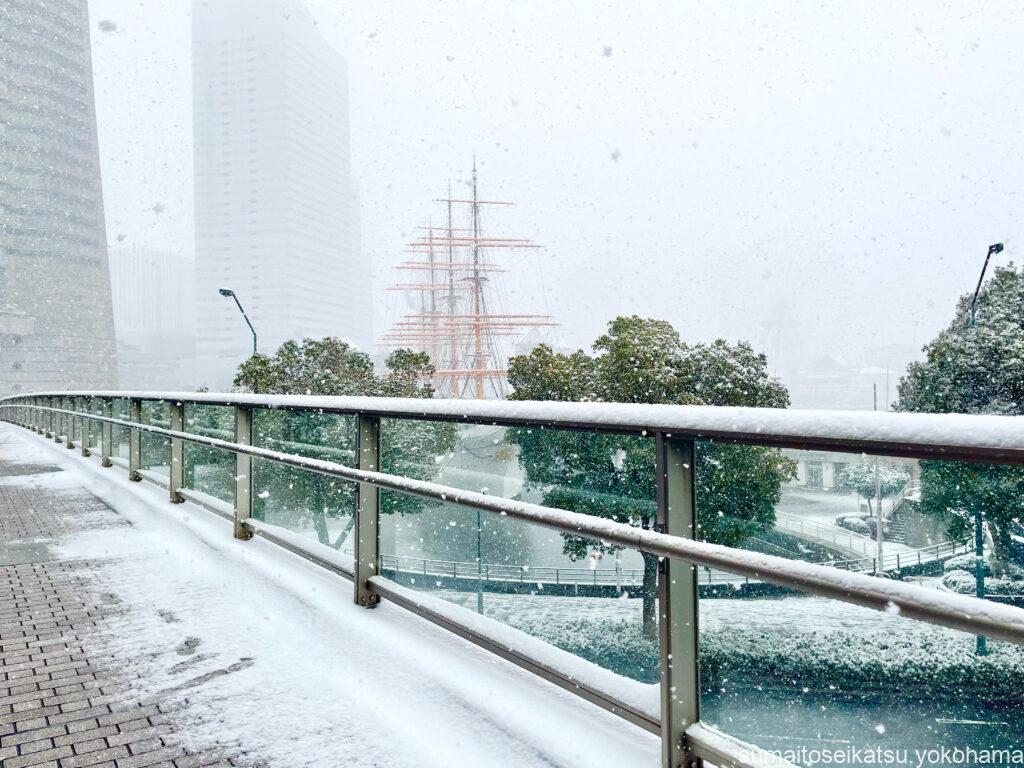 雪のみなとみらい