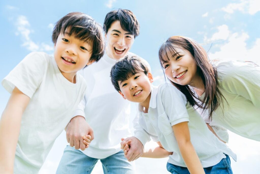 親子の写真